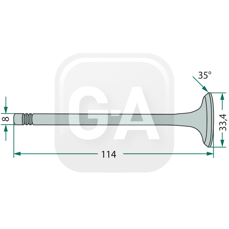 Soupape echappement Massey Ferguson